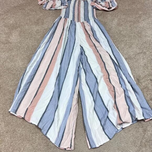 Jumpsuit Striped Short Sleeve Women's - Picture 3 of 6